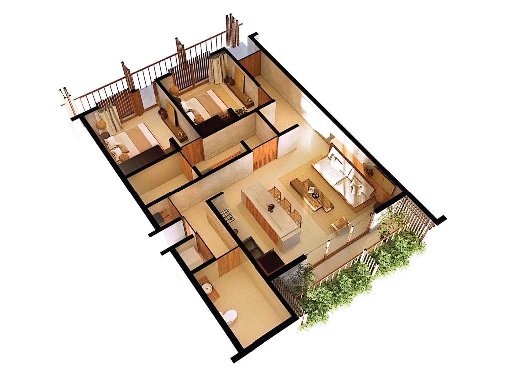 Plano T11 - 2BR + Terraza